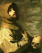 Francisco de Zurbaran st. francis meditating Sweden oil painting artist